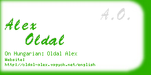 alex oldal business card